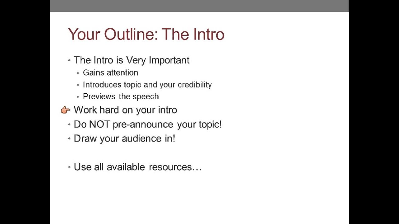 Introduction to Public Speaking