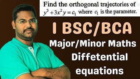 Find the Orthogonal trajectories of y³+3x²y=c@maths naresh eclass