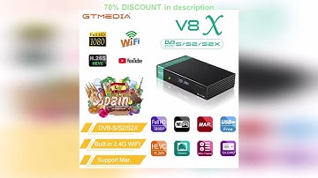 A must-have product! GTMEDIA V8X Mars Satellite Receiver DVB-S/S2/S2X 1080P HD Built-in 2.4G WIFI