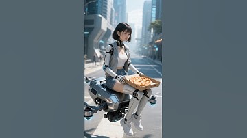 Machine food delivery worker. #shortvideo #robot #ai #aiart #shorts