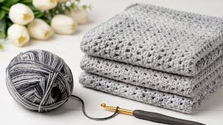 Super Easy Crochet Baby Blanket Pattern For Beginners Crochet Stitch