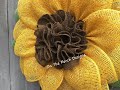 How To Make A Ruffled Burlap Flower Center using a "thread pull" method.  EASY
