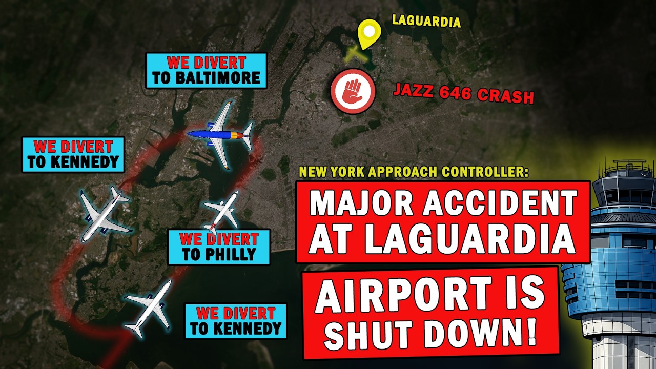 LaGuardia Shutdown after Fatal Crash | How all Traffic was Handled in the Air