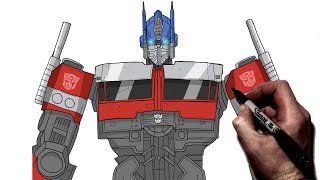 How To Draw Optimus Prime | Step By Step | Transformers