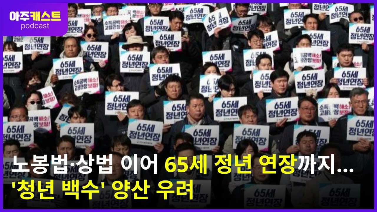 노봉법·상법 이어 65세 정년 연장까지… 청년 백수 양산 우려