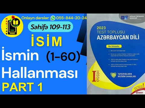 Azərbaycan Dili Yeni Toplu 2023 | İsmin hallanması | Part 1 | İsim | DİM 2023 | Tam İzah