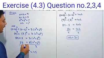 Class 9th Exercise 4.3 Question no 2,3&4 kpk textbook