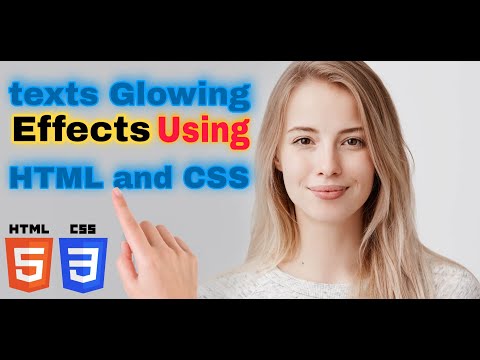 How to make glowing  effect text using HTML, CSS