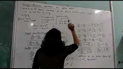 Cauchy Reimann equations in polar form