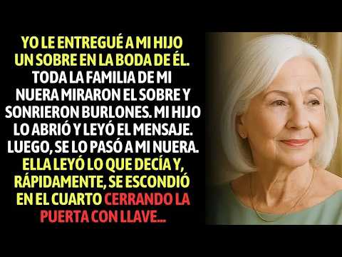En La Boda, Entregué A Mi Hijo Un Simple Sobre. Mi Nuera Leyó Lo Que Decía, Se Escondió En El Cuarto