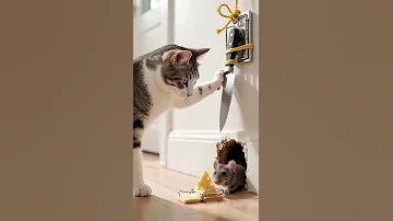 The Cat Is Trying To Save The Mouse Cat Cleanliness Cute Musician Kitten Jelly Funn 