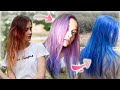 Как я покрасила волосы в синий