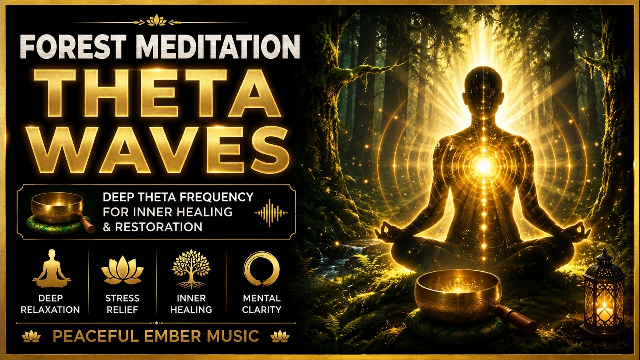 Forest Meditation Music Theta Waves 5Hz Nature Sounds for Deep ...