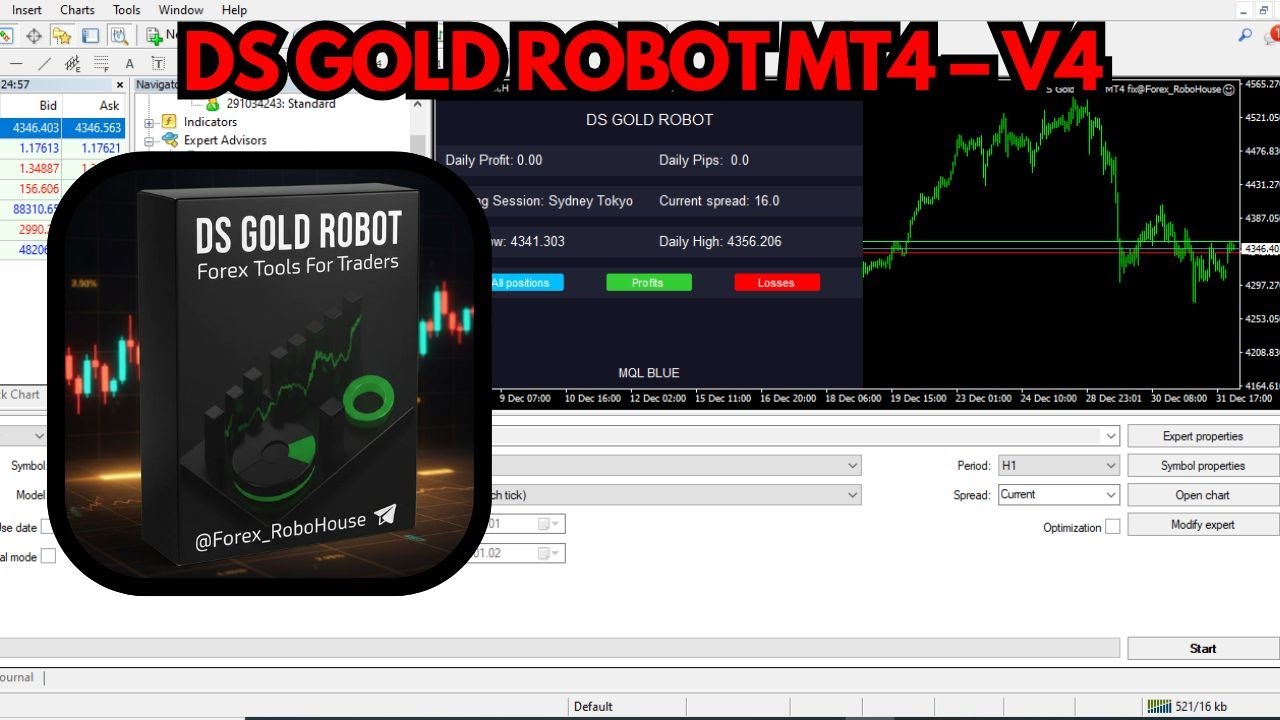 DS Gold Robot MT4 – v4 EA Overview Category: MT4 Expert Advisor No DLL