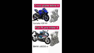 Cross plane engine vs Flate Plane engine sound  | yamhaR1 Vs BMWs1000 #r1 #s1000rr  #exhaustsound