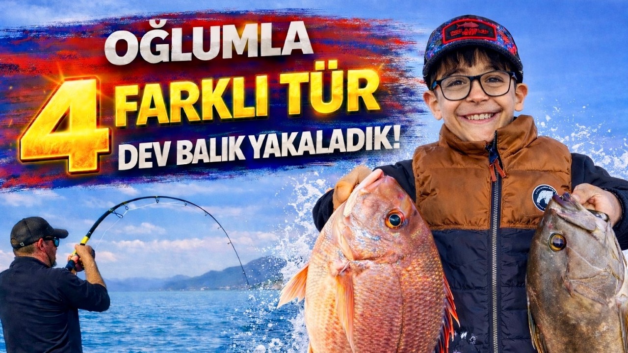 1 Günde 4 Farklı Tür Büyük Balık / Oğlum Ayaz Emre ile Unutulmaz Av