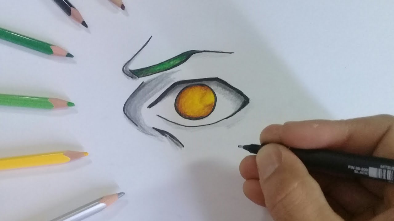 COMO DESENHAR o OLHO do ITACHI da #AKATSUKI passo a passo 