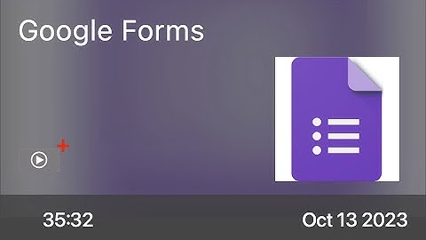 Google Forms - Preview