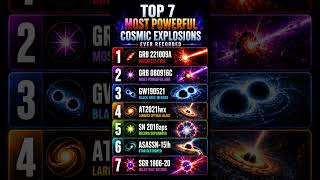 Top 7 Most Powerful Cosmic Explosions Ever Recorded 🌌💥 #shorts #space #universe #top7 #viral