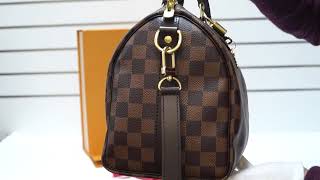 Louis Vuitton Speedy 25 Bandouliere Damier Ebene Shoulder Bag Review Pre-Owned