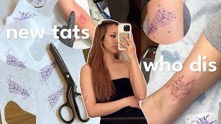 getting my first FOUR tattoos in NYC (!!) | experience, healing &amp; design 🖤