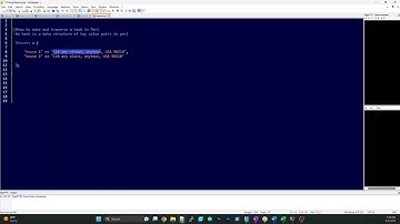 How to create and traverse through a hash in Perl