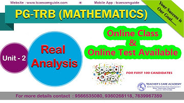PG-TRB 2020: UNIT II - REAL ANALYSIS