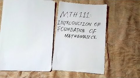 MTH111 - Introduction of Set Theory