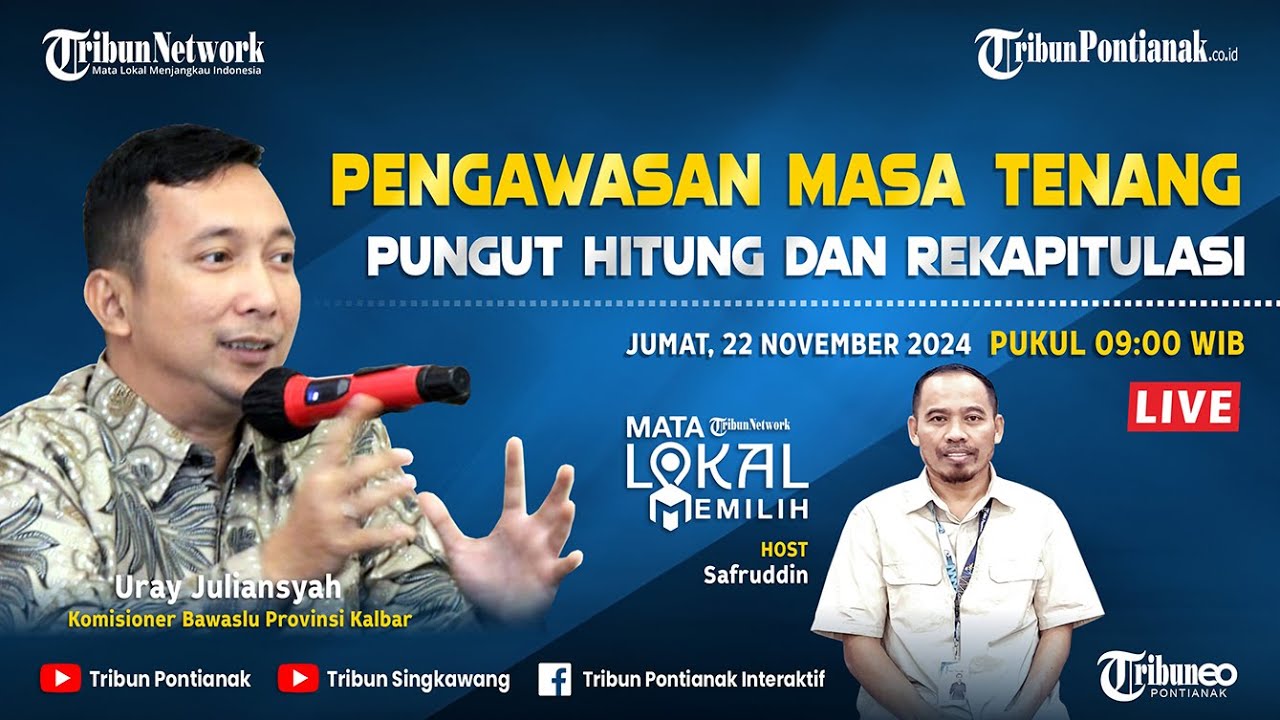 🔴 Pengawasan Masa Tenang Pungut Hitung dan Rekapitulasi bersama Komisioner Bawaslu Provinsi Kalbar