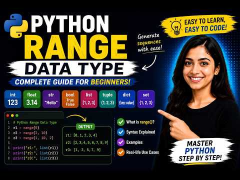 08.2 Learn Python range() step by step 🚀Generate number sequences easily in Python 😊