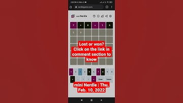 mini Nerdle Gameplay Shorts | Thu, Feb. 10, 2022