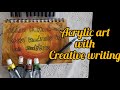 Creative bubble writing/words of mercy