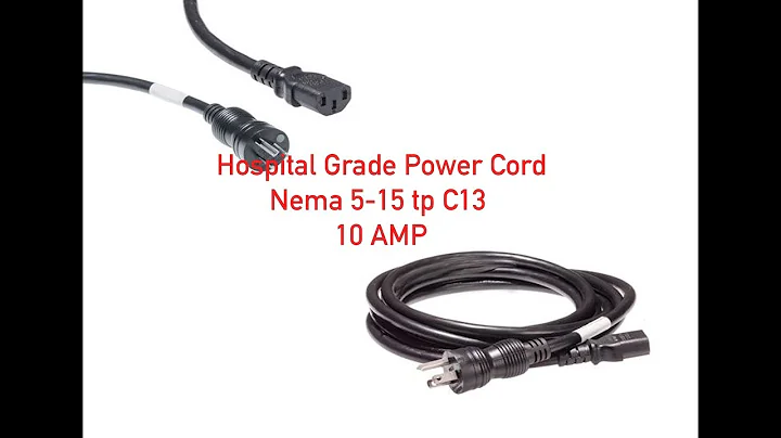 Hospital Grade Power Cord-Nema 5-15P to C13 P#55-100-006