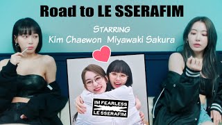 #IZONE 🌸 Sakura & Chaewon Moments 🚘 Road to #LESSERAFIM 🐯🐱💕#ppukkuz #ssamkura