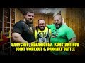 (Eng voice over) Sarychev, Malanichev, Konstantinov. Joint Workout & Pancake Battle