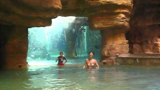 Going Down the Abyss Waterslide at the Atlantis