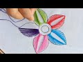 Hand Embroidery Flower Designs, Amazing Rainbow Flower Embroidery, Sewing Hacks, রংধনু ফুল সেলাই