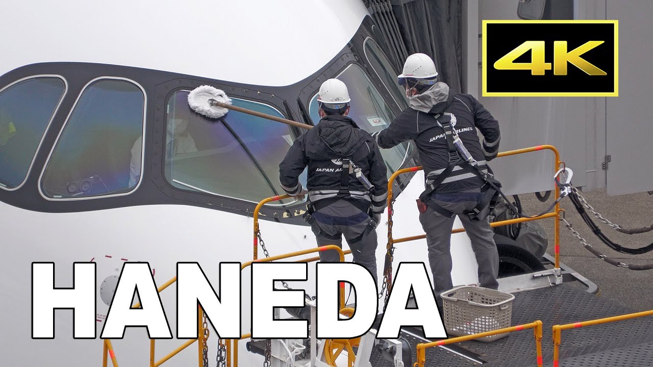 4K] How to wipe the windows of Airbus A350 cockpit / A350 