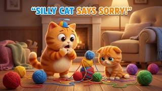 Learning to Say Sorry (Cute Cat Story) 😿✨ | Emotional Kids Bedtime Story