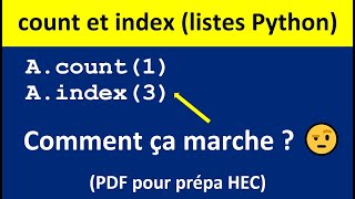 Count And Index: How To Use Them With A Python List?