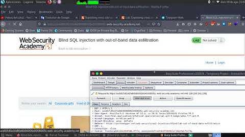 Blind SQL injection with out-of-band data exfiltration
