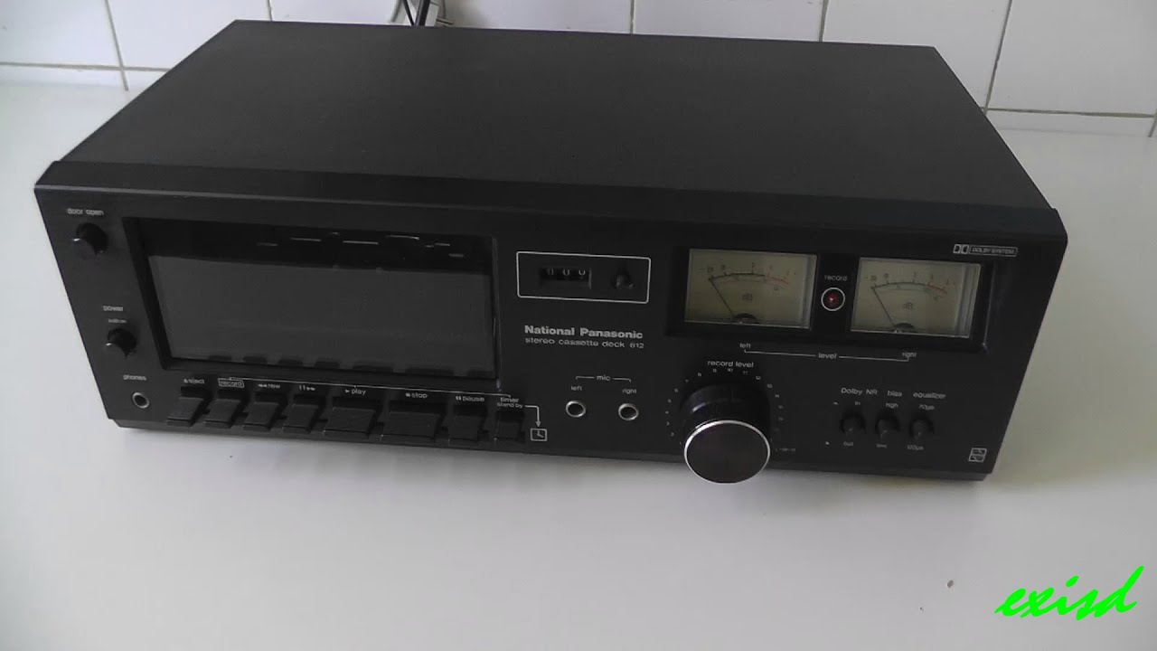National Panasonic stereo cassette deck 612 magnó - YouTube