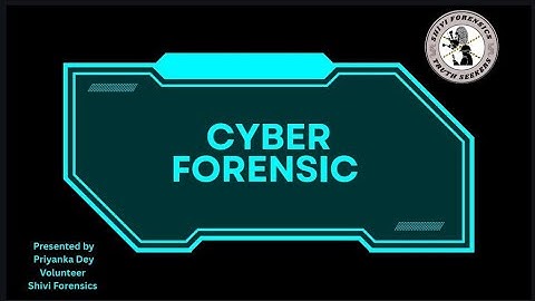 Welcome to Cyber Forensics | Digital world #cybersecurity
