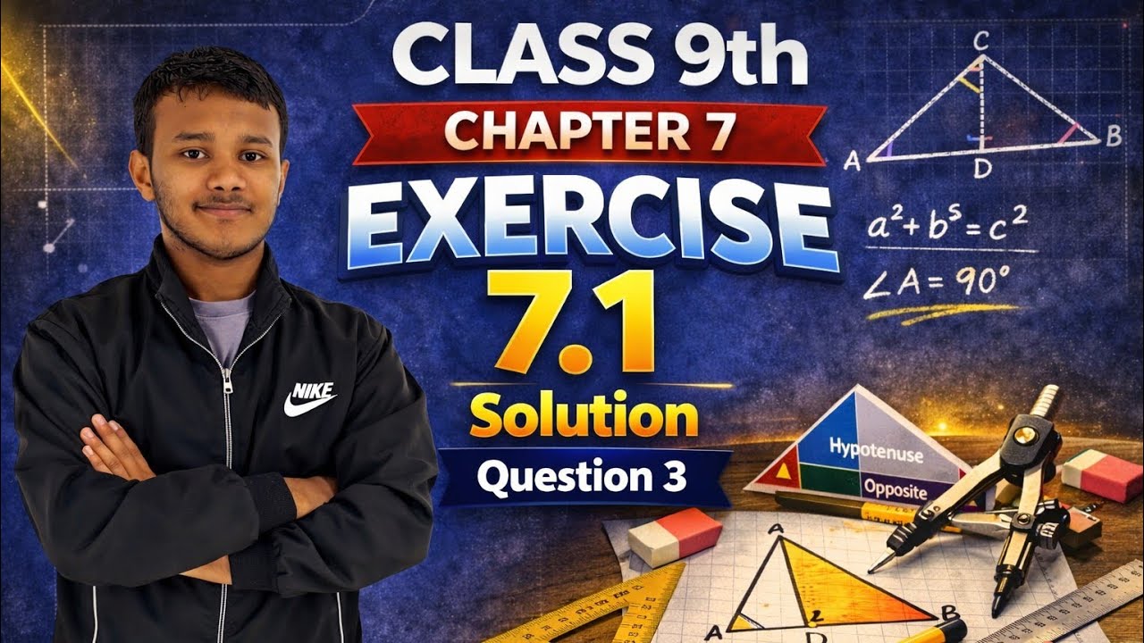 Class 9 Maths | Chapter 7 – Triangles | Exercise 7.1 Question 3 - YouTube