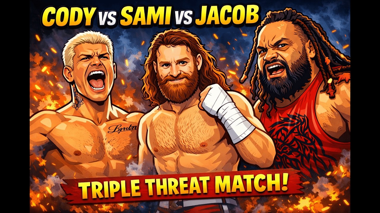 Cody Rhodes VS Sami Zayn VS Jacob Fatu - Triple Threat | Elimination Chamber Qualifier