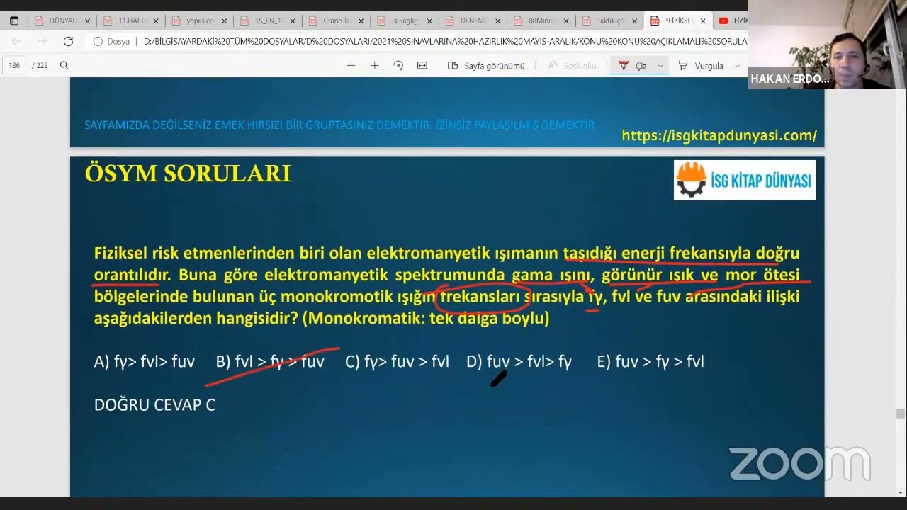 FİZİKSEL RİSK ETMENLERİ RADYASYON 2022