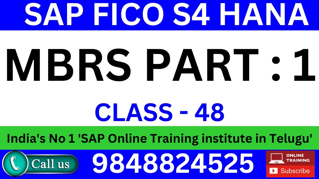 SAP FICO S4HANA MBRS  Bank Statement Configuration in Telugu PART 1 (CLASS 48) S