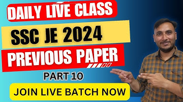 SSC JE PRVIOUS YEAR PAPER SOLUTION || PART 10
