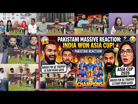 Pakistani Crying 😭 India Won Women's Asia Cup 2026 | Mohsin Naqvi Trophy Lekar Bhaga!🤣REACTION VIDEO