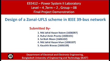 Design of a Zonal-UFLS scheme in IEEE 39-bus network